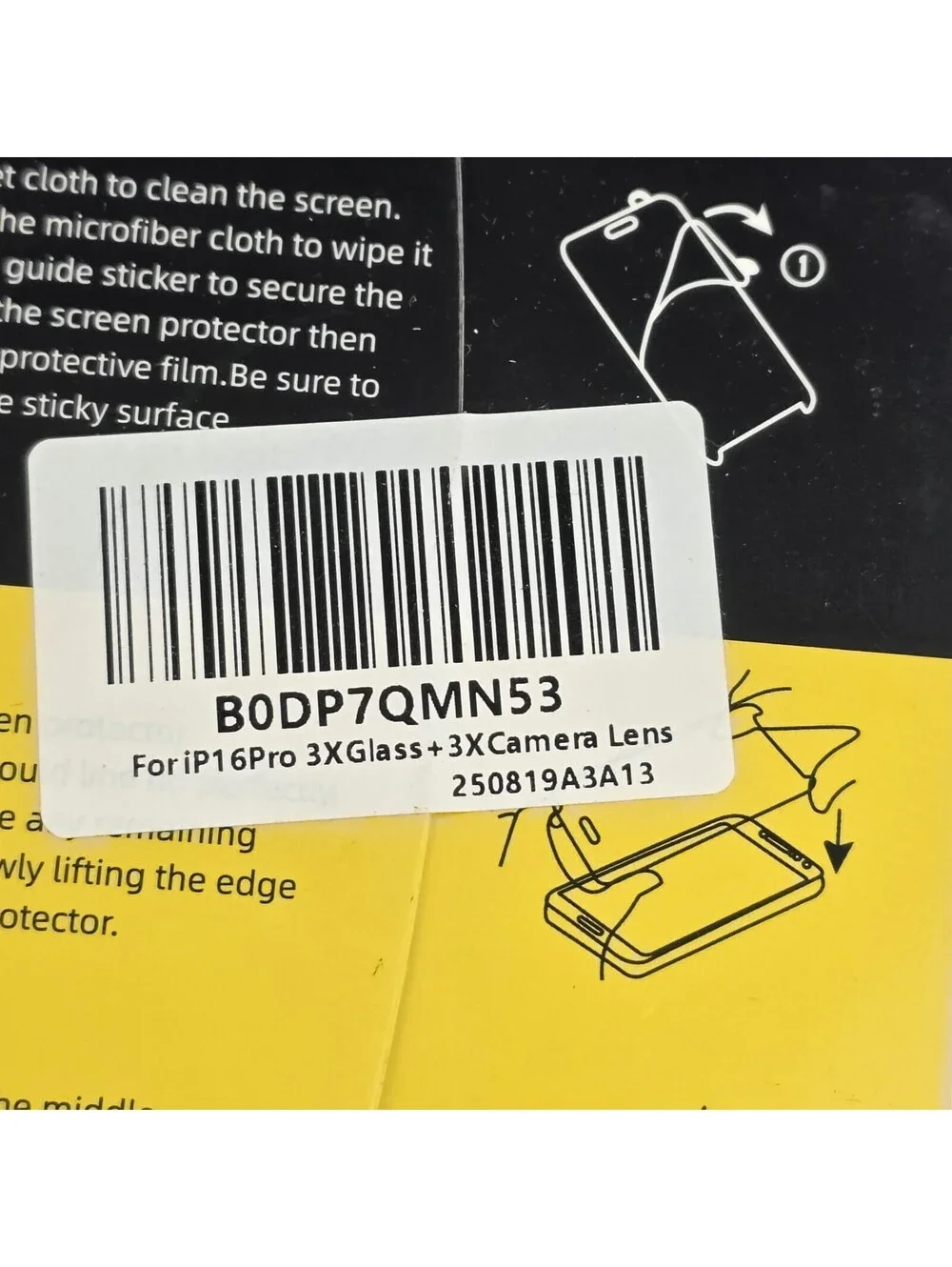 I phone 16 pro max screen protector Quantity 3 privacy 3 camera lens